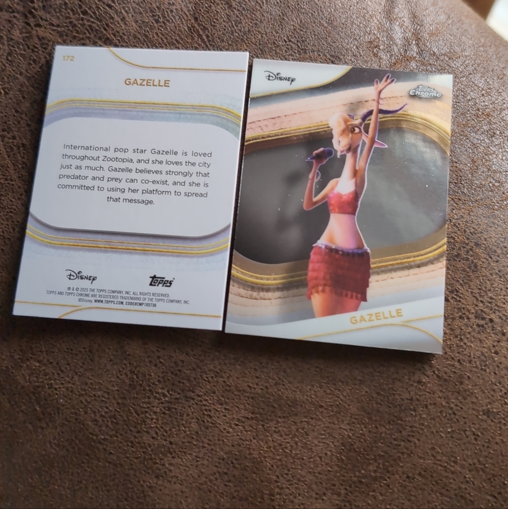 1$ Add On⭐Gazelle 2025 Topps Chrome Disney base card